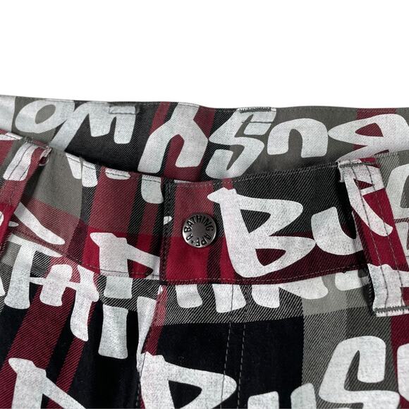 BAPE graffiti check one point relaxed fit pants - Picture 3 of 11